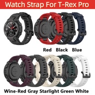 Solid color liquid silicone watch strap suitable for Amazfit T-Rex Pro smart sports watch waterproof and sweat resistant replacement wrist strap with tools