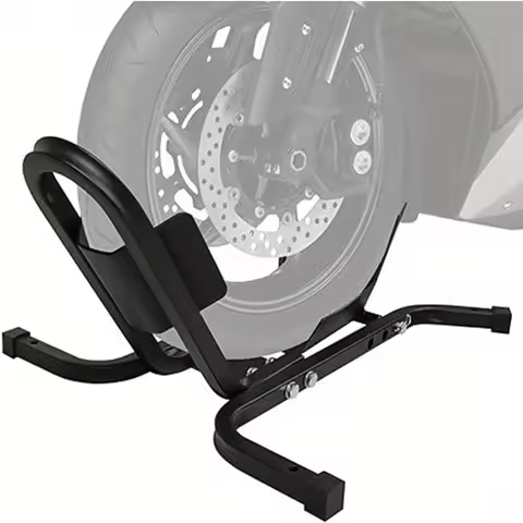 Motorcycle Front Tire Chock, 1500 lbs Heavy Duty Wheel Stand for 17"-21" Wheels, High-Grade Steel Tr