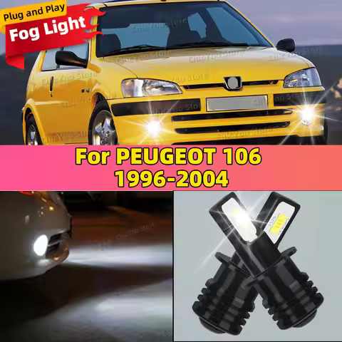 2PCS 20000LM Car LED Fog Light Bulb For PEUGEOT 106 1996-2004 1997 1998 1999 2000 2001 2002 2003 Rep