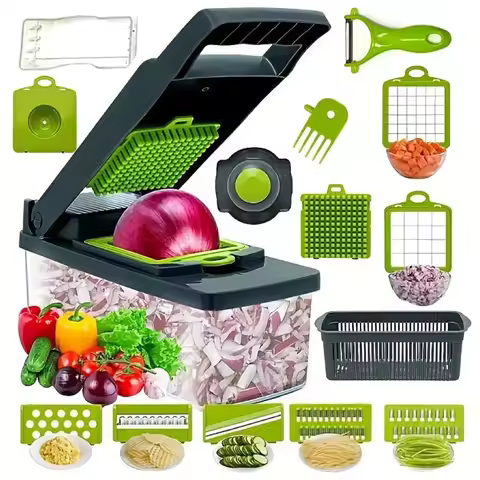 14/16 in 1 Multifunctional Vegetable Chopper Grate Food Handle Food Chopper Vegetable Slicer Dicer C
