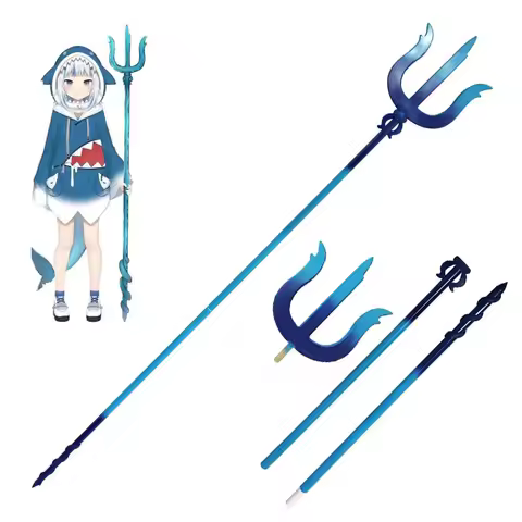 Vtuber Hololive Gawr Gura Trident Armweapons Cosplay Comic Con Props Halloween Party Anime Exhibitio