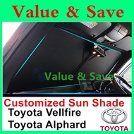 Car Front Windshield Sunshade Toyota Vellfire Alphard Estima Custom Fit Window Customized Front Sun 