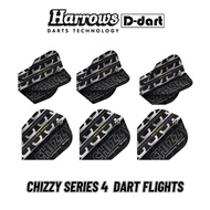 HARROWS DART FLIGHTS - STANDARD CHIZZY SERIES 4 100 MICRON DART FLIGHTS (SAYAP ARROW)