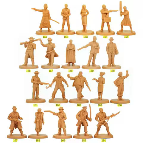 TRPG board game DMD Cthulhu Death May Die miniatures, 151-184 KS Expansion Painted Figures for Horro