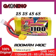 GNB 1100mAh 140C 2S 3S 4S 6S Lipo Battery For 90 to 150mm Brushless Drones, LongRange Drone Racing F