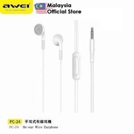 Awei PC-24 Wired Earphone Mini Stereo Sound Wired Headphone 1.2M In-Ear Earphone AUX 3.5mm Awei Earp