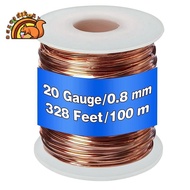 99.9% Dead Soft Copper Wire, 20 Gauge/ 0.8 mm Diameter, 328 Feet/ 100 M, 1 Pound Spool Pure Copper W