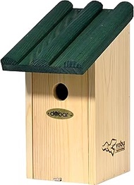 dobar Vobu Canal Nesting Box for - Wild Bird Nesting Aid Made of Wood with Diameter 28 mm Entrance H