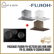 [BUNDLE] FUJIOH FH-GS7030 Gas Hob 88cm and FR-CL1890R/V Chimmey Cooker Hood 90cm