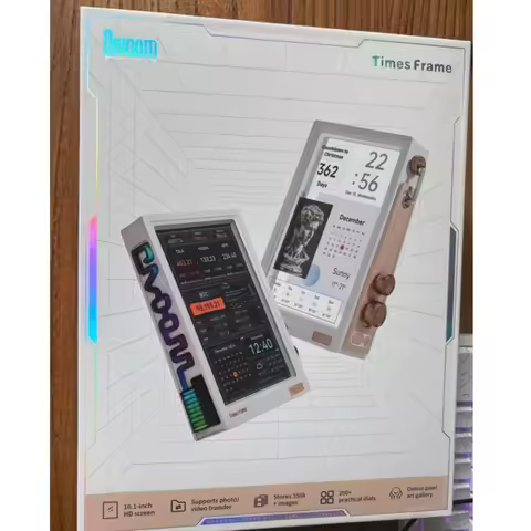 Original Divoom Times Frame Smart HD Screen | 10.1" DIY Digital Clock | Crypto Stocks Weather Calend