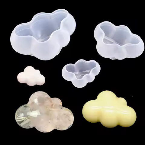 Cute 3D cloud shape silicone molds crystal UV epoxy resin handmade crafts art decoration jewelry pen