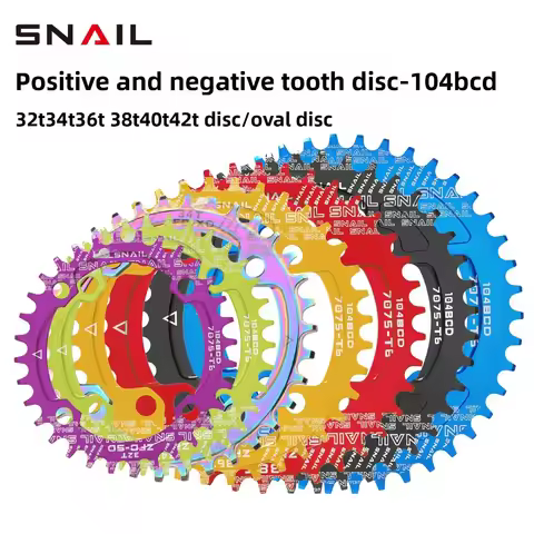 Chainring 104BCD Round 30t 32t 34t 36t 38 tooth Narrow n Wide Ultralight Tooth Plate MTB Mountain Bi