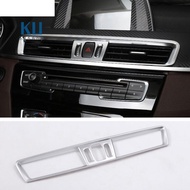 For BMW X1 F48 2016-2018 Accessories ABS Matte Chrome Console Air-Conditioning Vent Cover Trim for B