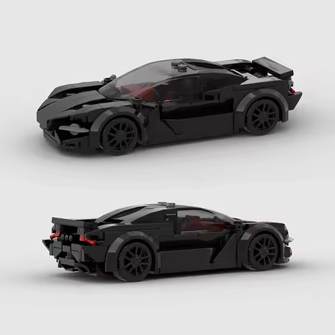 Hot MOC 765lt City Speed Racing Car Sports Building Blocks Bricks Technique Supercar Racers Vehicles