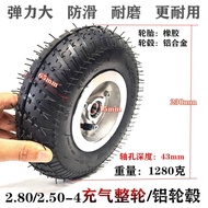 Set Tayar Kembung 8 Inci 9 Inci 2.80/2.50-4 Tayar Pepejal Kalis Letupan Roda Keseluruhan 2.50-4 Taya