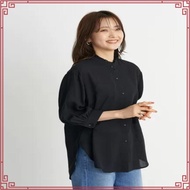 MUJI Ladies Herringbone Gauze Stand Collar Pajamas
