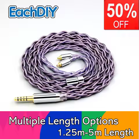 Type2 1.8mm 140 Cores Litz 7N OCC Headphone Earphone Cable For FiiO FH9 FH3 FH7s FH15 F5s Pro FD15 F