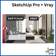 SketchUp Pro 2023 | 2024 | 2025 version + Vray 2023 | 2024 | 2025 (Full Version) Plus Mystery Gift