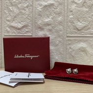 salvatore ferragamo 菲拉格慕 Gancini半珍珠銀耳環