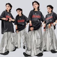 🔥Ready Stock🔥 Kids Hip‑Hop Street Dance Performance Outfit / Cool Kids Drum Kit Stage Performance Co