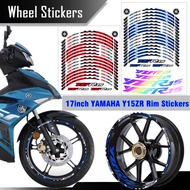 17 inch Reflective YAMAHA Y15ZR Motorcycle Rim Stickers Wheel Decals 17'' Rim Accessories Strip Deco