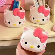 Cute kt Pen Holder Makeup Brush Bucket Cartoon Storage Bucket Cute Large Capacity Stationery Organiz