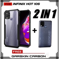 CASE HARD CASE INFINIX HOT 10S FREE GARSKIN CARBON PREMIUM