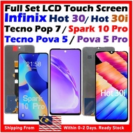 ORI NGS Brand Full Set LCD Screen For INFINIX Hot 30  / Hot 30i / TECNO Pop 7 / Tecno Spark 10 Pro /