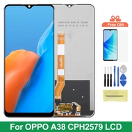 6.56 "จอแสดงผลสำหรับ Oppo A38หน้าจอสัมผัสจอแสดงผลแอลซีดีดิจิทัลกับกรอบสำหรับ Oppo A38 CPH2579จอสำรอง