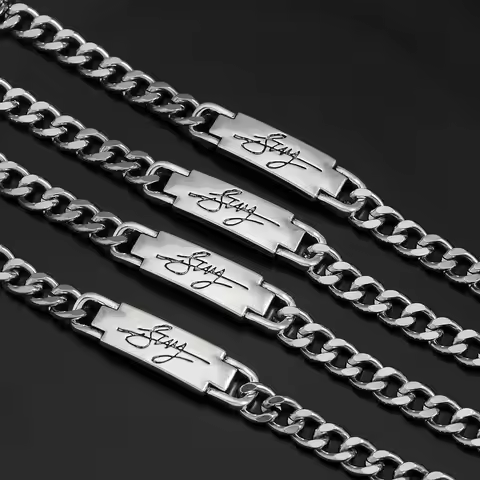 Kpop Group Team Leader Bang Chan Design Bracelet Chain logo Trendy letter Bracelets For Fans Approxi