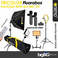 SPECIAL PROMO-Onsmo TriColor Fluorobox Single Kit with Golive GL9 Wireless Microphone for Live Strea