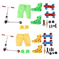 1Set Finger Toy Box Assembly Finger Scooter Roller Skates for Toddlers Mini Gadget Set Ride Finger T