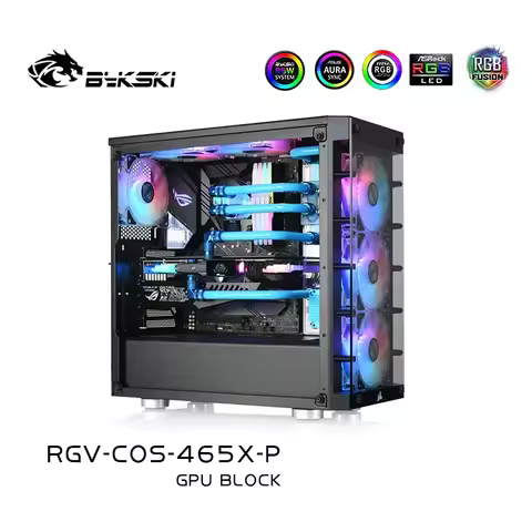 Bykski RGV-COS-465X-P,Distro Plate For Corsair 465X Case,Waterway Board Reservoir MOD PC Water Cooli