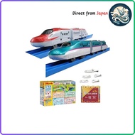 Takara Tomy Plarail E5 and E6 Shinkansen Connecting Set with DX Rail Kit, 4 Pieces