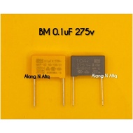 Ready Stock BM 0.1uF 275V High Quality Fan Capasitor. Kapasitor Kipas Siling Kaki Pin Board Elektron