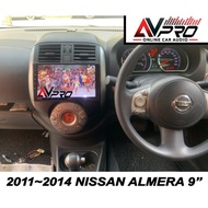 2011~2014 NISSAN ALMERA OEM 9" Android WiFi GPS USB MP4 Video Player FREE Reverse Camera