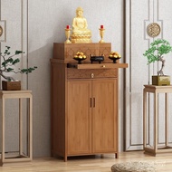 MH36Household Altar Cabinet Chinese Shrine Clothes Closet God of Wealth Cabinet Living Room Altar Altar Buddha Shrine Gu