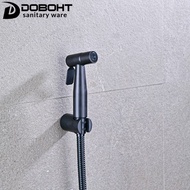 DOBOHT Bathroom 3 in 1 SUS304 Stainless Steel Bidet Spray Toilet Bidet Rinse Set with Holder and 1.5m hose.SET-SF015SS-BL