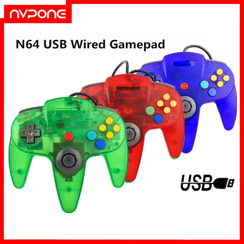 N64 USB Wired Game Pad Retro Games Controller Joystick Classic Gamepad for Nintendo Switch PC/Mac La