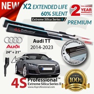 AUDI TT 2009-Present 4S Professional™ Extreme Silica Series II Wiper Silicone Blades (1 pair) - 2 Ye
