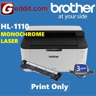 Brother HL-1110 Monochrome Laser Printer (Comes in factory sealed carton with Original Brother Toner