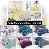 Ready Stock Cadar Patchwork Super King 6in1 Jenama Wan Tong