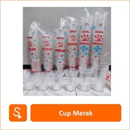 FN7 Gelas Plastik Cup PP Merak 16 oz (1 slop isi 5) Tanpa Tutup