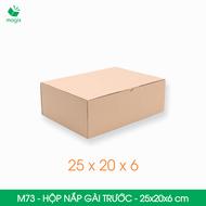 M73 - 25x20x6 cm - 25 thùng hộp carton nắp gài trước - Hộp gói hàng hộp quà | Magix Packaging