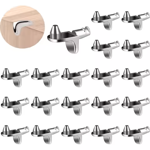 20Pcs Zinc Alloy Shelf Support Pegs L-Shaped Cupboard Shelf Pegs 5mm Shelf Support Pegs Set Cupboard