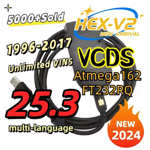 2026 VCDS VAGCOM Interface VCDSCAN HEX V2 Update For VW For Audi Skoda Seat Multi-Language Car Diagn
