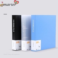 MARIER Transparent Folder, Plastic Office Document Binder File Folder,  D-shaped 2 Holes Lever Arch 