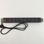 8 Slots Universal 10A Rack Mount PDU Power Distribution Unit PDU Power Strip With Overload Switch Po