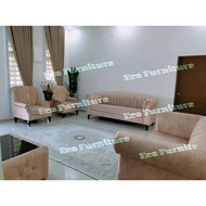 High Class Chesterfield Sofa Velvet Sofa 2 Seater 3 Seater 2xWing Chair