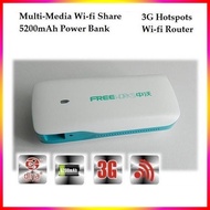 FreeWorks ZM20 Mobile Power Bank Router With 5200mAH